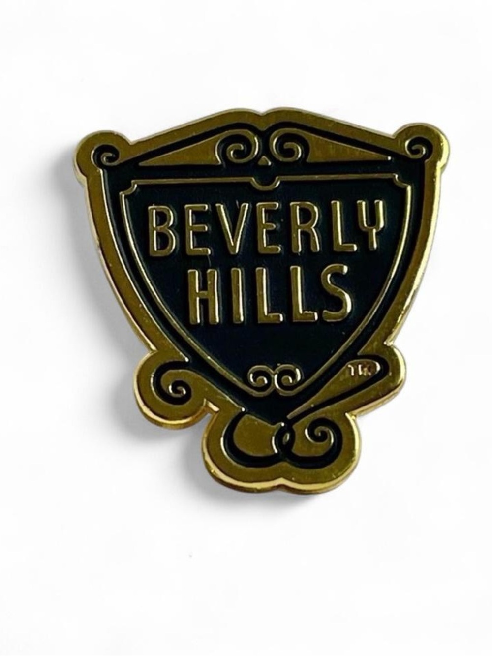 Beverly Hills Logo Gold and Black Enamel Pin